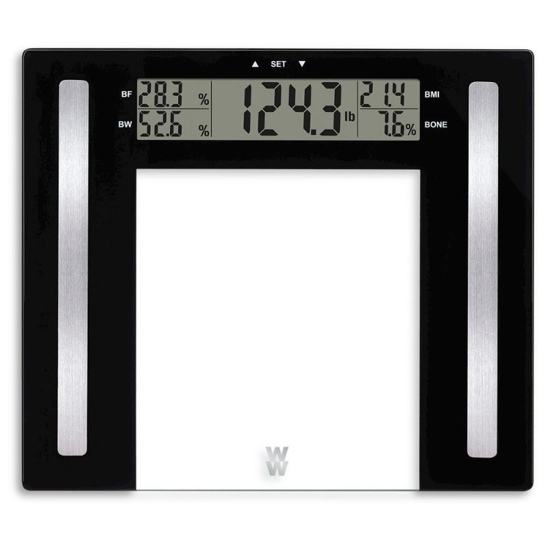 Photo 1 of Weight Watchers by Conair Glass Digital Display Body Analysis Body Weight Scale W/Bluetooth Tech 400lb Capacity WW711XF
