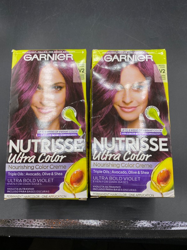 Photo 2 of Garnier Nutrisse Nourishing Hair Color Creme V2 Dark Intense Violet

