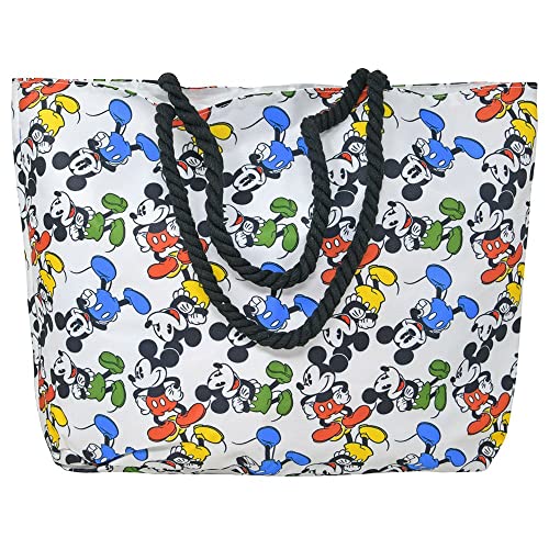 Photo 1 of Mickey Satin Polyester Beach Tote with Rope Handle
