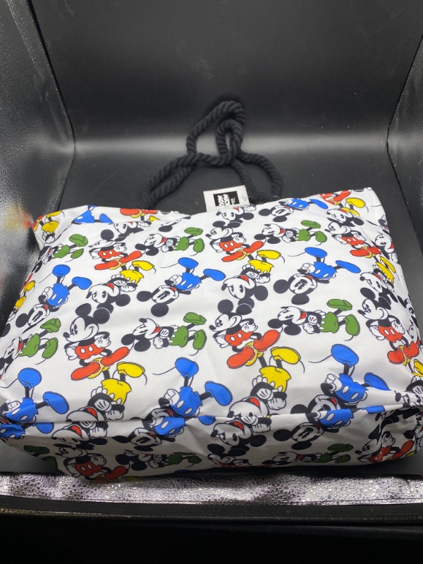 Photo 2 of Mickey Satin Polyester Beach Tote with Rope Handle
