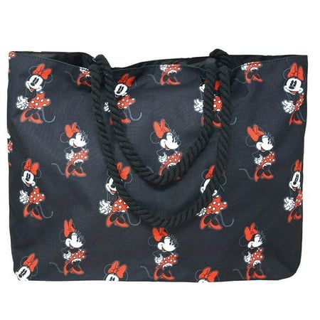 Photo 1 of Minnie Satin Polyester Beach Tote with Rope Handle
