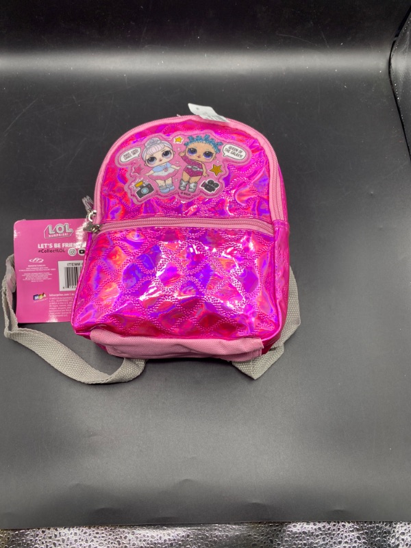 Photo 2 of LOL Surprise Mini 9 Quilted Backpack Pink Cosmic Queen Center Stage
