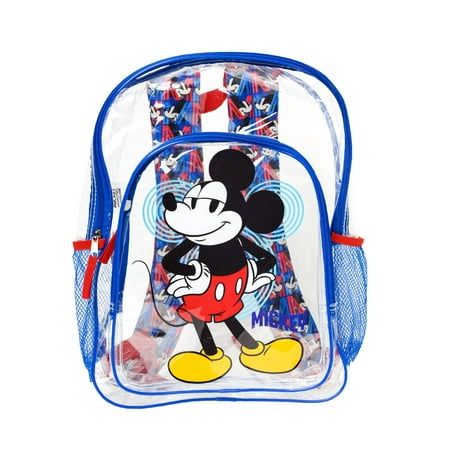Photo 1 of Mickey Mouse Transparent Backpack Clear 16 Disney Boys

