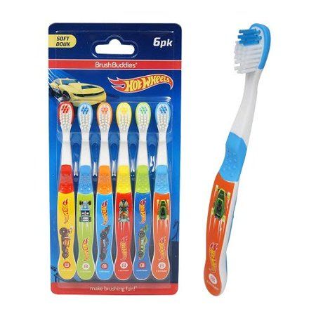 Photo 1 of Brush Buddies 6-Pack Hot Wheels Toothbrush for Kids Kids Battery Powered Toothbrushes Toothbrush Pack Soft Bristle Toothbrushes for Kids Toddler T
