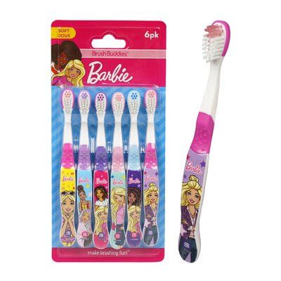Photo 1 of Brush Buddies Barbie Kids Toothbrushes Manual Toothbrushes for Kids Toothbrush for Toddlers 2-4 Years Soft Toothbrushes 6PK
