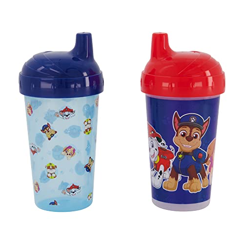Photo 1 of Toddler Sippy Cups for Boys | 10 Ounce Paw Patrol Sippy Cup Pack of Two with Straw and Lid | Durable Blue Leak Proof Travel Water Bottle for Toddlers
