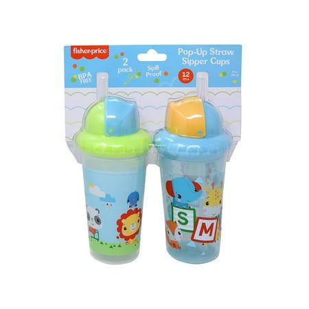 Photo 1 of Fisher-Price Baby Boys 2-Pack Elephant Sipper Cups - Aqua/multi One Size