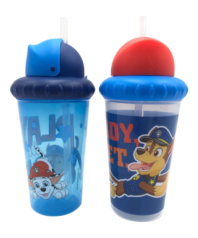 Photo 1 of Nickelodeon Boys' Sippy Cups MLT - PAW PATROL 2PK STRAW SIPPER-PLAY ALL DAY
