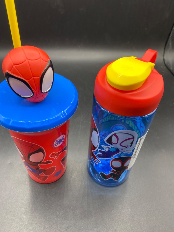 Photo 1 of spidey and friends water bottle and cup duo