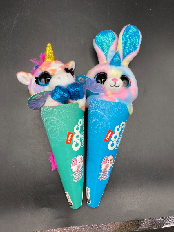 Photo 1 of Coco Surprise Coco Cones (3 Pack) by ZURU Animal Plush Toys with Baby Collectible Surprise in Cone, Randomly Assorted Animal Toy for Girls and Kids Mystery 2 Pack
