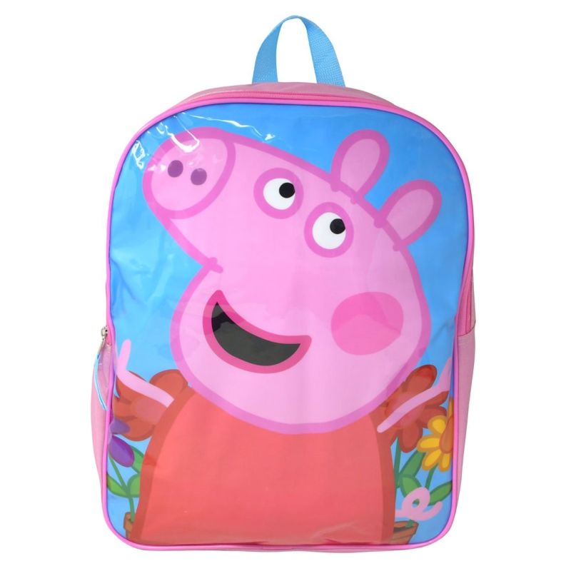 Photo 1 of Peppa Pig Girls School Backpack 15 with Flat Front Pink Flowers
