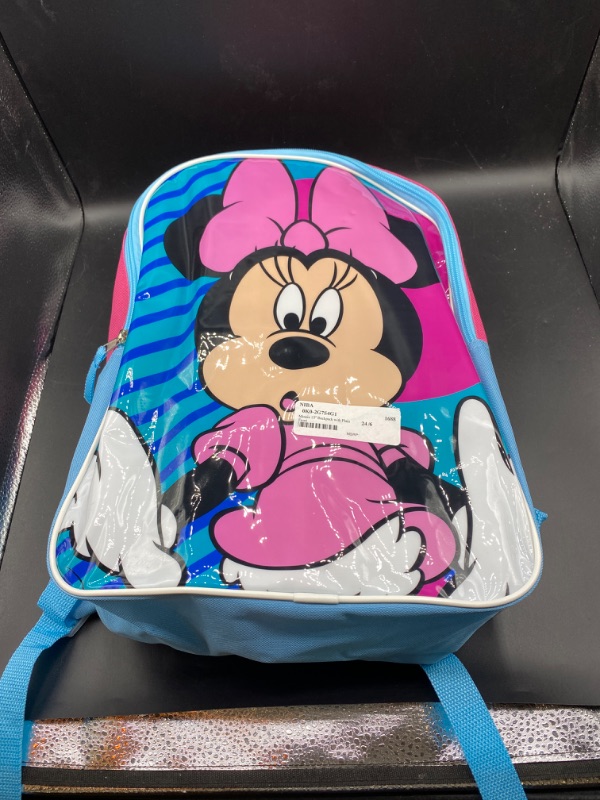 Photo 2 of Minnie Mouse Backpack 15 Disney Pink Bow Blue Girls
