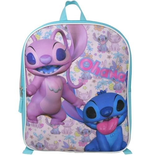 Photo 1 of Disney Stitch & Angel 15" Backpack with Plain Front
