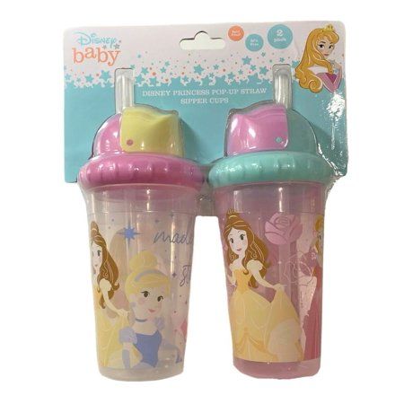 Photo 1 of Disney Princess Girls 2-Pack Pop-up Straw Cups - Mint Multi One Size