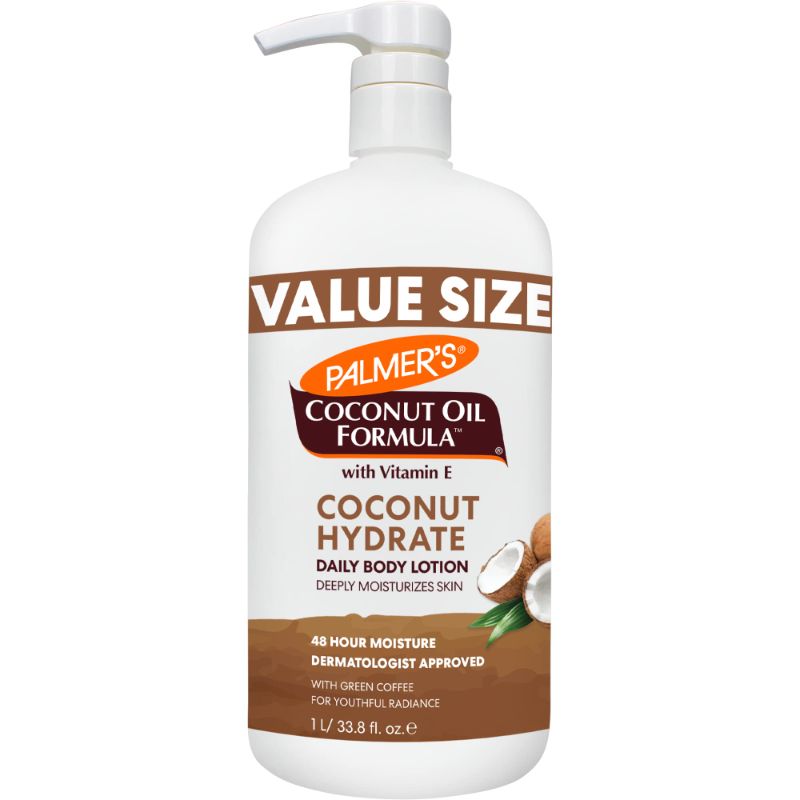 Photo 1 of Palmer's Coconut Oil Formula Body Lotion for Dry Skin, Hand & Body Moisturizer with Green Coffee Extract & Vitamin E, Value Size Pump Bottle, 33.8 Fl Oz (Pack of 1)