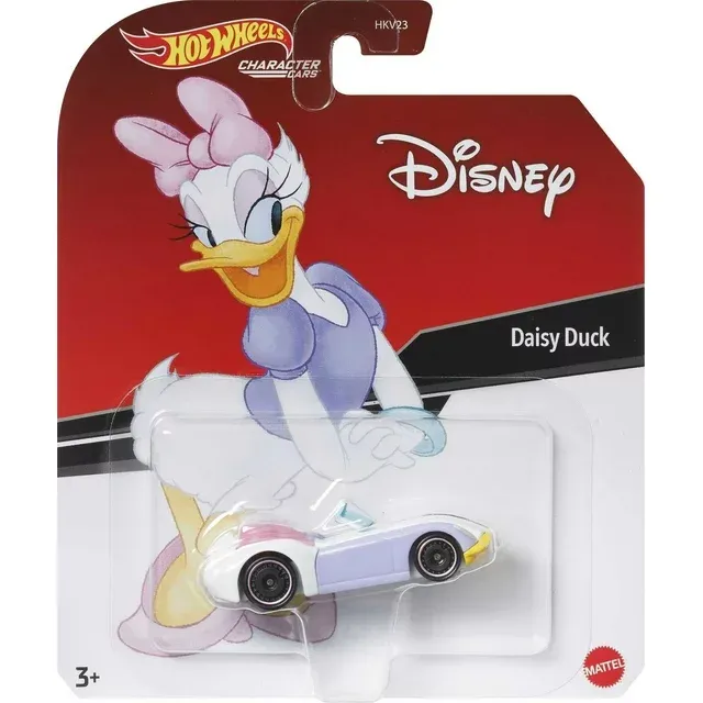 Photo 2 of Hot Wheels Daisy Duck Character Car, 1:64 Scale Disney Toy Collectible
