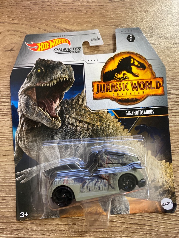Photo 2 of Hot Wheels Jurassic World Character Car Giant Dino Toy Vehicle Gift for Kids 3 Years & up