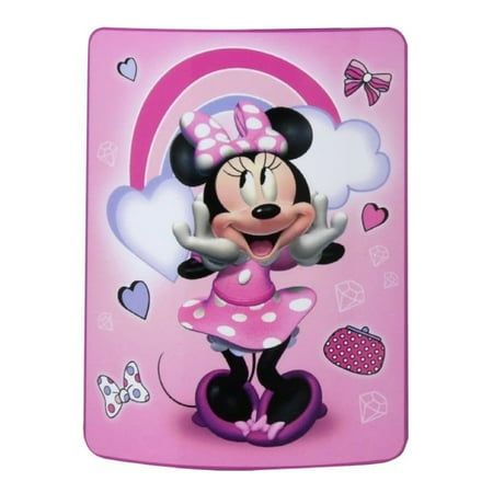 Photo 1 of Collections Etc Disney Minnie Mouse Fleece Throw Blanket 61 L X 44 W
