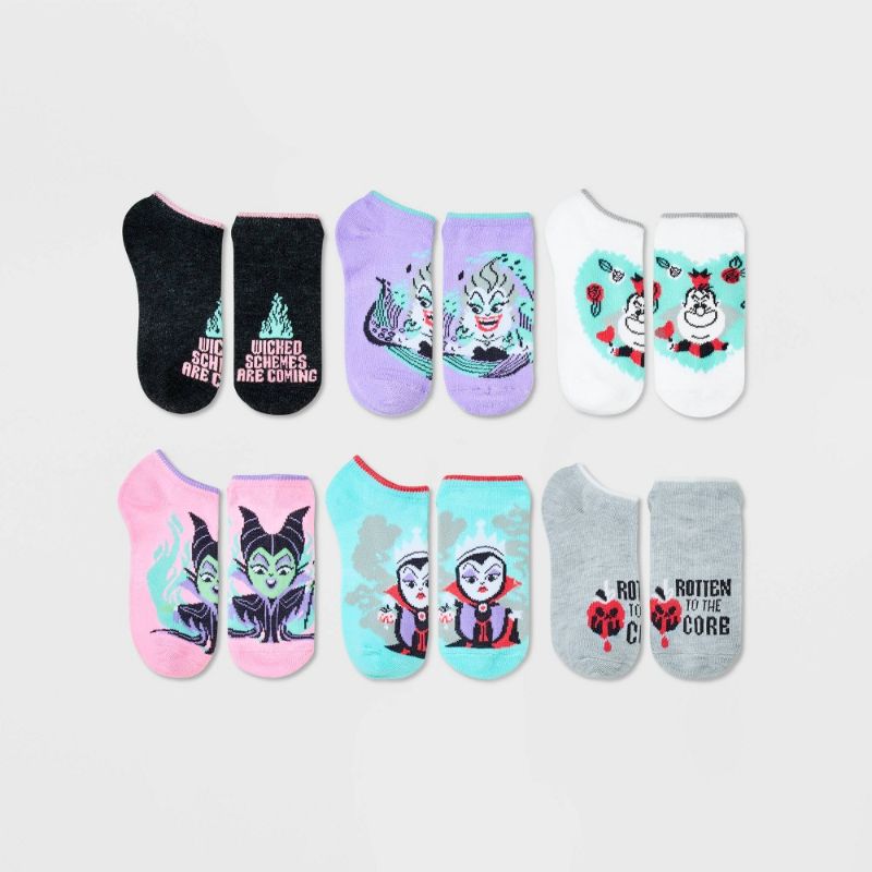 Photo 1 of Kids' Disney Villains 6pk No Show Socks -
