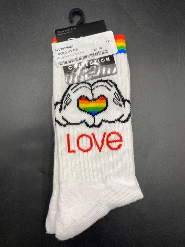 Photo 1 of Disney Pride LGBT Unisex Crew Socks