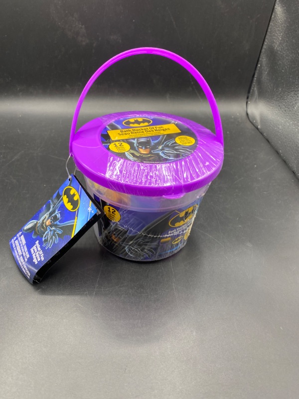 Photo 2 of Batman Bath Toy Set for Boys – Bundle of a 12 Piece Batman Bath Bucket with Colorful Molding Soaps, Crafting Toys, and More Plus Fun Pack | Superhero Bath Kit
