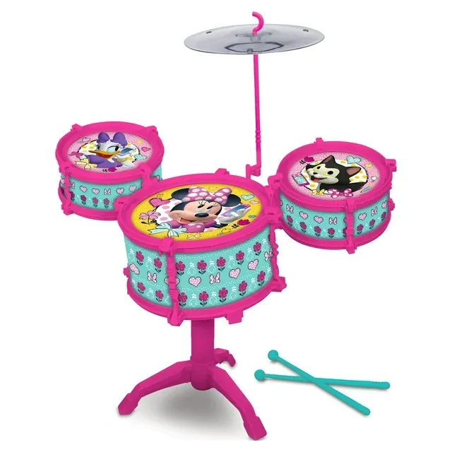 Photo 1 of Minnie Mouse Pink & Teal Floral Drum Set