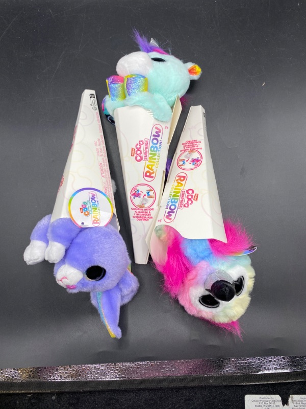 Photo 1 of Coco Surprise Coco Cones (3 Pack) by ZURU Animal Plush Toys with Baby Collectible Surprise in Cone, Randomly Assorted Animal Toy for Girls and Kids Mystery 3 Pack
