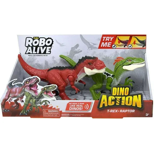 Photo 1 of Robo Alive Dino Action T-Rex & Raptor Robotic Pet Figure 2-Pack
