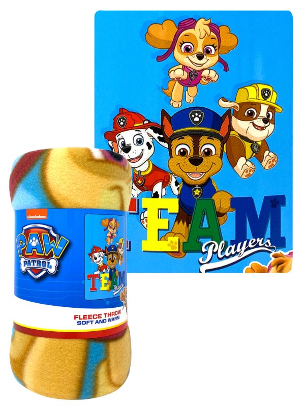 Photo 1 of Paw Patrol Throw Blanket 45 X 60 Chase Team Players Girls Boys
