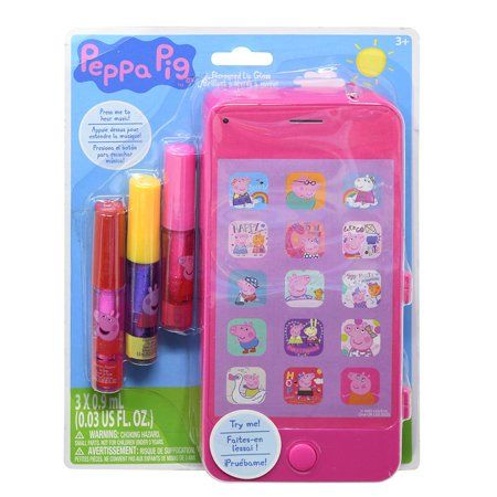 Photo 1 of Peppa Pig 3pk Lip Gloss with Play Phone on Card
