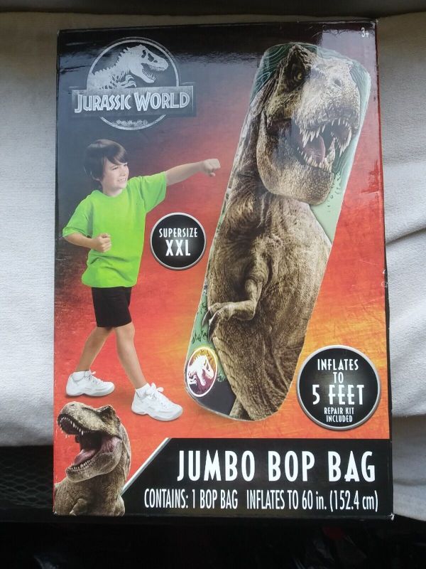 Photo 1 of Jurassic World Jumbo Bop Bag Kids Super Size Punching Bag 5ft Tall 3 and up XXL
