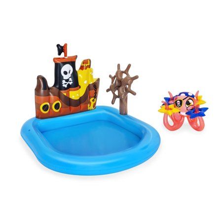 Photo 1 of H2OGO! Ships Ahoy Pool Play Center - 55 X 51 X 41 - Bestway Kids Inflatable Water Play Set Includes Inflatable Octopus Compass & 4 Rings Kids P
