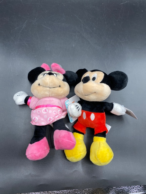 Photo 1 of Mickey and Minnie Jingler plushies