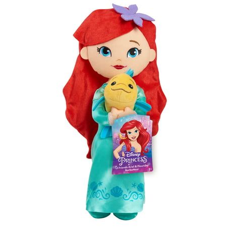 Photo 1 of Disney Princess Lil Friends Ariel & Flounder 14-inch Plush Doll Officially Licensed Kids Toys for Ages 3 up Gifts and Presents

