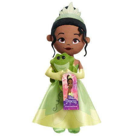 Photo 1 of Disney Princess Lil Friends Plushie Tiana & Naveen 14.5-inch Plushie Doll Officially Licensed Kids Toys for Ages 3 up Gifts and Presents