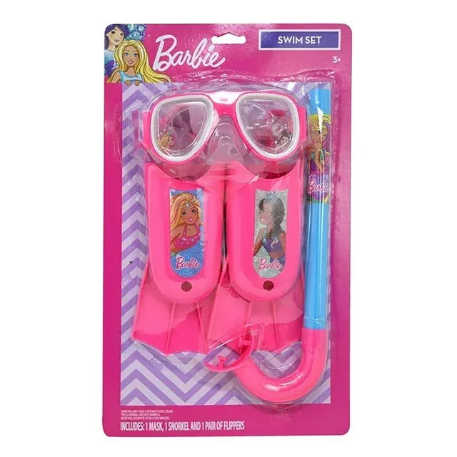 Photo 1 of Girl's Barbie 3 Piece Swim Set
