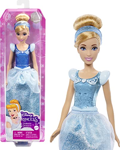 Photo 1 of Disney Princess Cinderella Fashion Doll with Blonde Hair Blue Eyes & Hair Accessory
