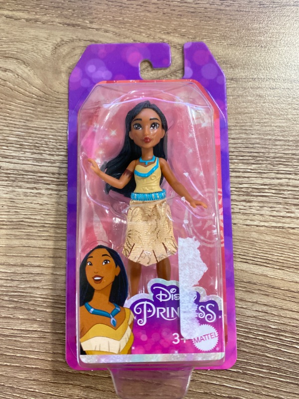 Photo 2 of Disney Princess Pocahontas Small Doll Black Hair & Brown Eyes Signature Look with Fringe Skirt
