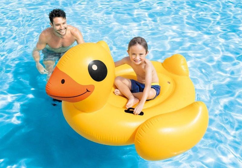 Photo 3 of Intex Yellow Duck Inflatable Ride-On, 58" X 58" X 32", for Ages 14+
