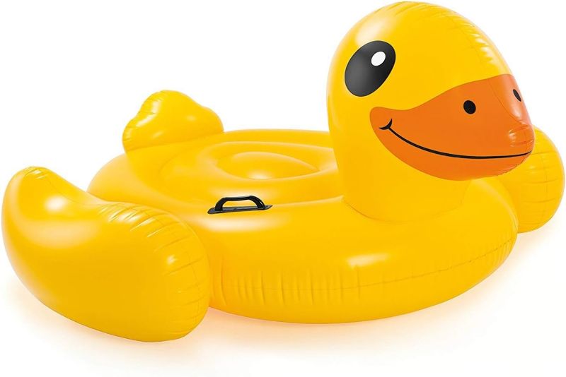 Photo 1 of Intex Yellow Duck Inflatable Ride-On, 58" X 58" X 32", for Ages 14+
