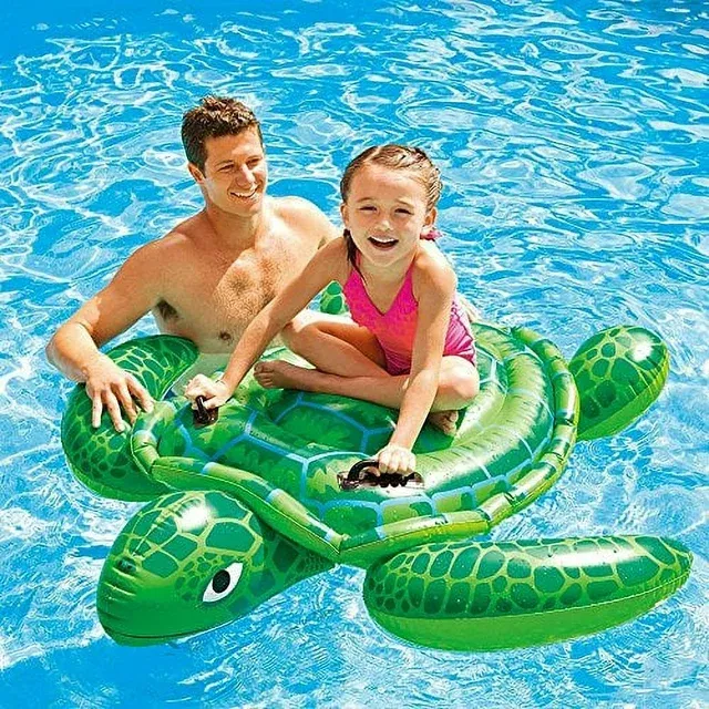 Photo 2 of Intex Lil' Sea Turtle Ride-On Pool Float, 59" x 50", for Ages 3+
