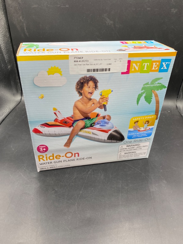 Photo 2 of Intex Water  Plane Ride-On, 46in x 46in, for Ages 3+, 1 Float, Color May Vary - Summer Outdoor Fun