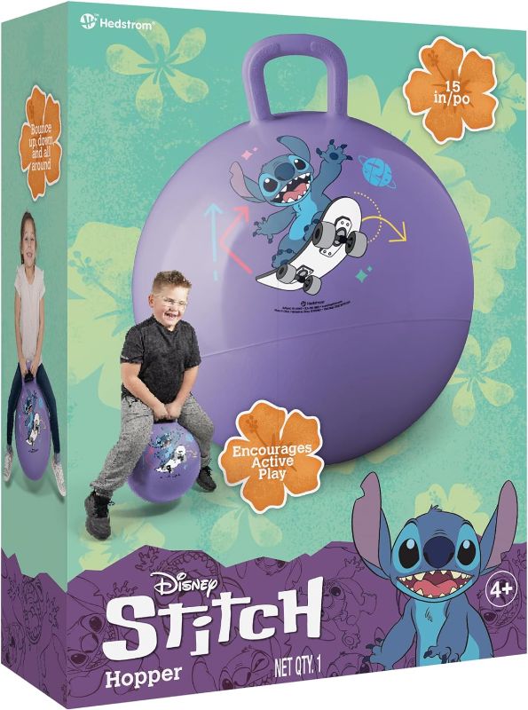 Photo 2 of Hedstrom Disney Stitch Hopper Ball, Jumping Ball for Kids, 15 Inch 
