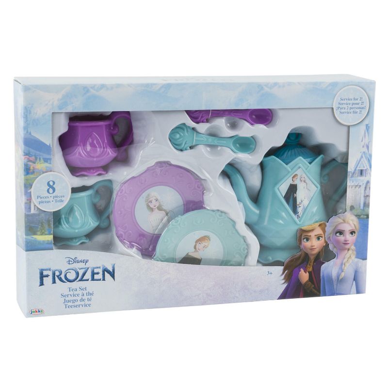 Photo 2 of Classic Disney Frozen Tea Set Bundle ~ 26 Pc Frozen Tea Party Decorations, Cups, Tea Pot, Featuring Anna and Elsa with Frozen Stickers (Frozen Tea Set Party Supplies)
