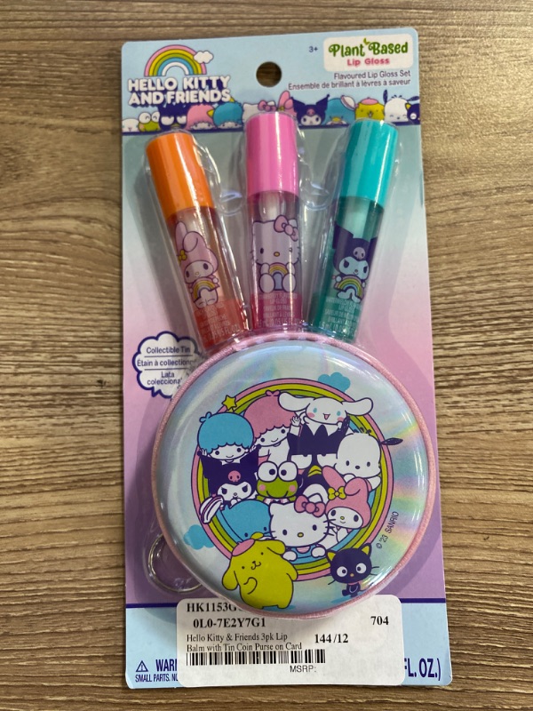 Photo 1 of Hello Kitty & Friends 3pk Lip Balm with Tin Coin Purse