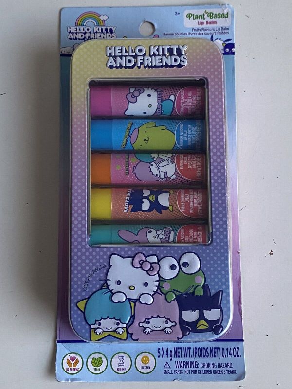 Photo 1 of 5 Pack Sanrio Hello Kitty and Friends Flavored Lip Balm & Tin Set Plant Based
