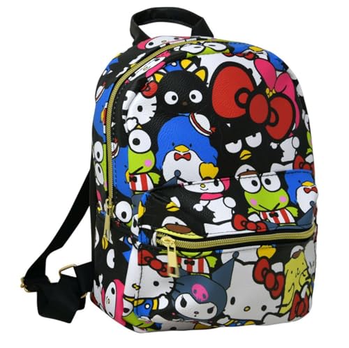 Photo 1 of Hello Kitty With Bows All Over print 10" Mini Deluxe Backpack with 1 Front pocket (Friends)
