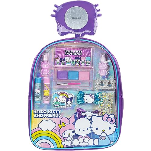 Photo 1 of Hello Kitty and Friends- Townley Girl Makeup Filled Backpack Set with 12 Pieces, Including Lip Gloss, Nail Polish, Nail Stones and Other Accessories, Ages 3+ for Parties, Sleepovers and Makeovers
