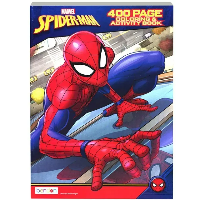 Photo 1 of Marvel Spider-Man Coloring Book - Spider-Man Coloring Activity Book for Boys and Girls - Arts and Crafts Activity Coloring for Kids Birthday and Holiday Gifts - 400 Coloring Pages
