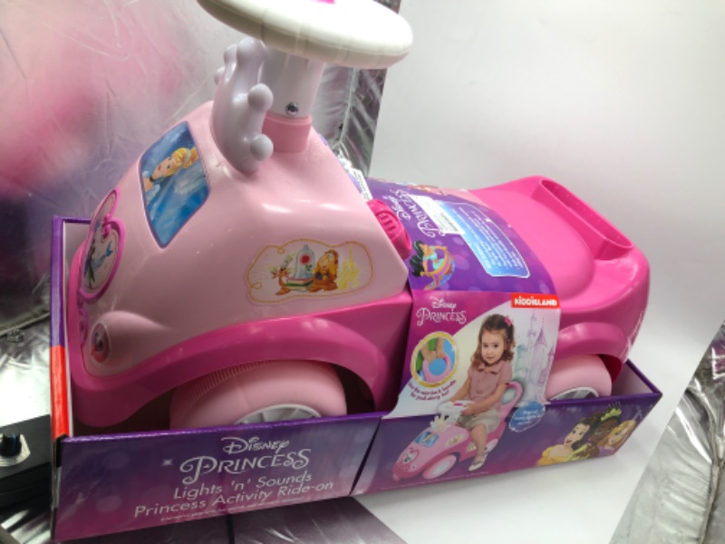 Photo 2 of Disney Princess Lights & Sounds Ride-on Toy, Multicolor
